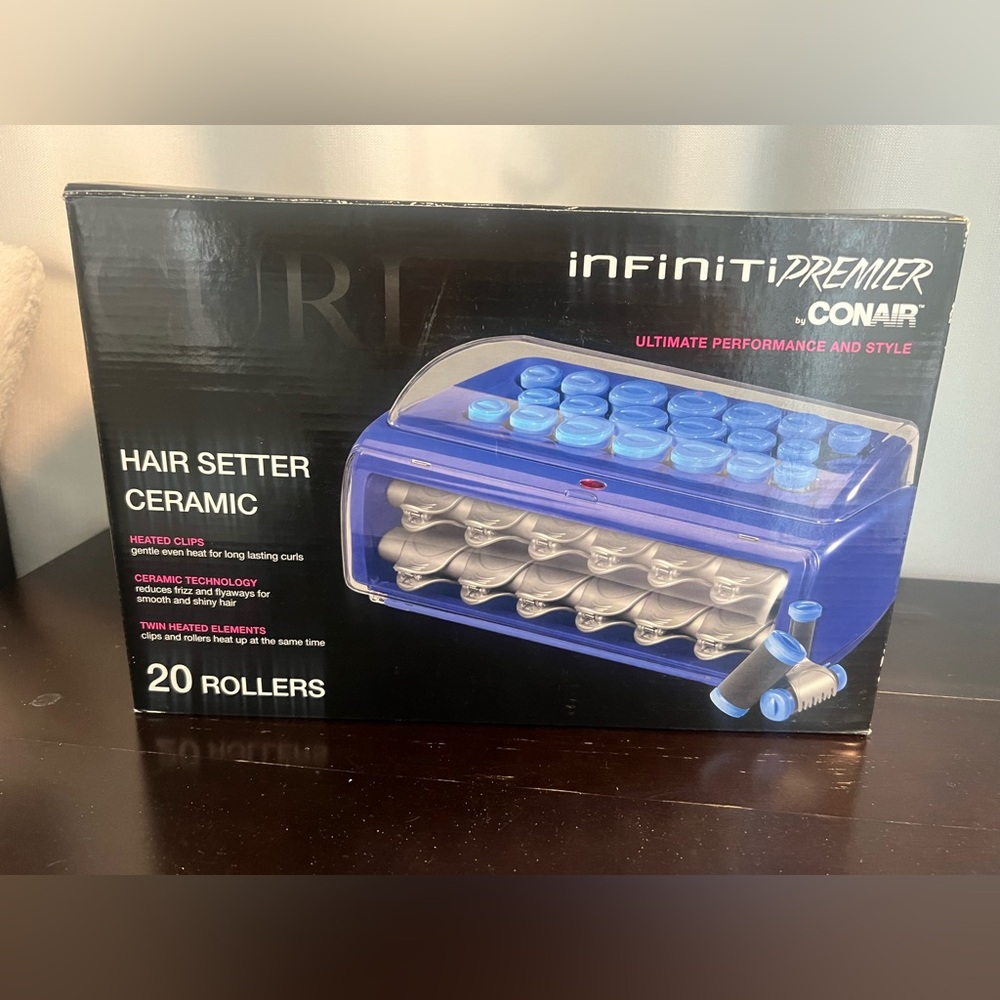 Hot Rollers Hair Setter Heated Clips Conair Infinity Premier 20 Ceramic Rollers